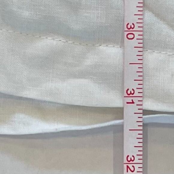 Tommy Bahama Linen Hawaiian White Button Down Short Sleeve Shirt Blue Floral XL - Picture 14 of 14